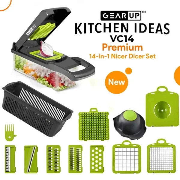 14-in-1 Vegetable and Fruits Multifuction Cutting Slicer Kitchen Tools